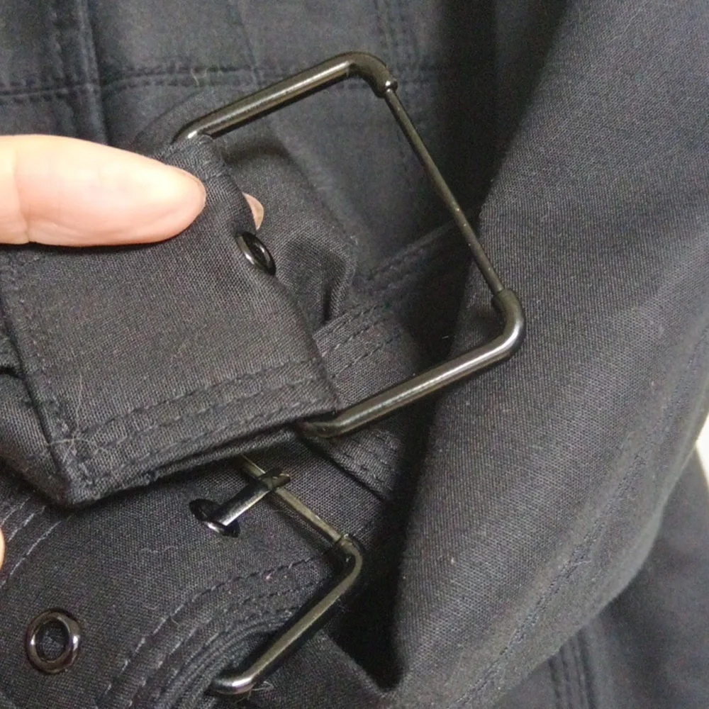 Ptp20" Zara Quilted Trench Coat In Black For Women - Picture 16 of 17